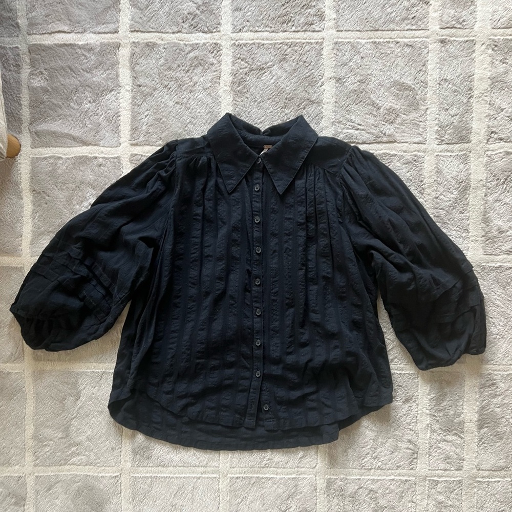 Free People Pintuck Blouse